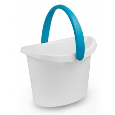 SECCHIO OVALE BIANCO-AZZURRO (6pz)